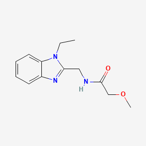 molecular formula C13H17N3O2 B5664580 N-[(1-ethyl-1H-benzimidazol-2-yl)methyl]-2-methoxyacetamide 