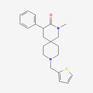 molecular formula C21H26N2OS B5664602 2-methyl-4-phenyl-9-(2-thienylmethyl)-2,9-diazaspiro[5.5]undecan-3-one 