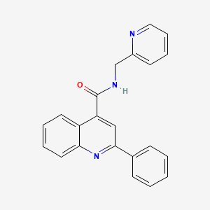 molecular formula C22H17N3O B5664609 2-phenyl-N-(2-pyridinylmethyl)-4-quinolinecarboxamide CAS No. 65628-70-8