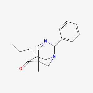 5-methyl-2-phenyl-7-propyl-1,3-diazatricyclo[3.3.1.1~3,7~]decan-6-one