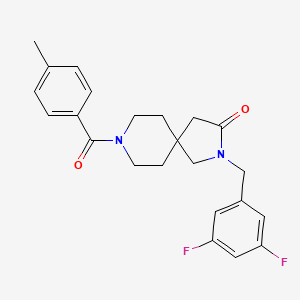 molecular formula C23H24F2N2O2 B5664626 2-(3,5-difluorobenzyl)-8-(4-methylbenzoyl)-2,8-diazaspiro[4.5]decan-3-one 