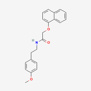 molecular formula C21H21NO3 B5664631 N-[2-(4-methoxyphenyl)ethyl]-2-(1-naphthyloxy)acetamide 