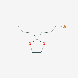 molecular formula C9H17BrO2 B566464 2-(3-溴丙基)-2-丙基-1,3-二氧戊环 CAS No. 101650-18-4
