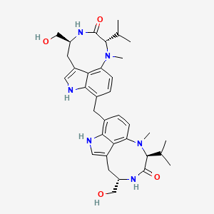 molecular formula C35H46N6O4 B566469 Blastmycetin A CAS No. 107783-16-4
