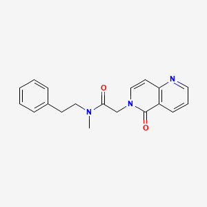molecular formula C19H19N3O2 B5664717 N-methyl-2-(5-oxo-1,6-naphthyridin-6(5H)-yl)-N-(2-phenylethyl)acetamide 