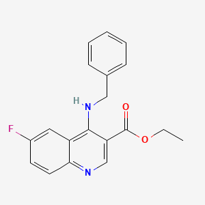 molecular formula C19H17FN2O2 B5664738 ethyl 4-(benzylamino)-6-fluoro-3-quinolinecarboxylate 