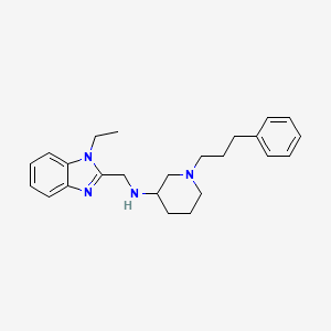 molecular formula C24H32N4 B5664748 N-[(1-ethyl-1H-benzimidazol-2-yl)methyl]-1-(3-phenylpropyl)-3-piperidinamine 