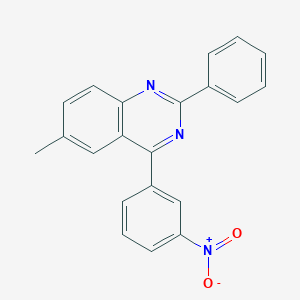 molecular formula C21H15N3O2 B5664775 6-methyl-4-(3-nitrophenyl)-2-phenylquinazoline 