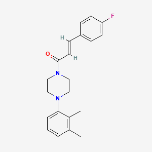 molecular formula C21H23FN2O B5664783 1-(2,3-dimethylphenyl)-4-[3-(4-fluorophenyl)acryloyl]piperazine 