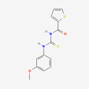 molecular formula C13H12N2O2S2 B5664785 N-{[(3-methoxyphenyl)amino]carbonothioyl}-2-thiophenecarboxamide 