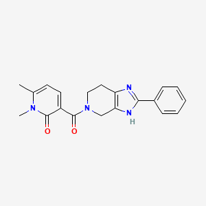 molecular formula C20H20N4O2 B5664812 1,6-dimethyl-3-[(2-phenyl-1,4,6,7-tetrahydro-5H-imidazo[4,5-c]pyridin-5-yl)carbonyl]pyridin-2(1H)-one 