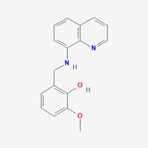 molecular formula C17H16N2O2 B5664830 2-methoxy-6-[(8-quinolinylamino)methyl]phenol 