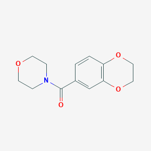 molecular formula C13H15NO4 B5664852 4-(2,3-dihydro-1,4-benzodioxin-6-ylcarbonyl)morpholine 