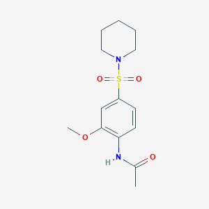 molecular formula C14H20N2O4S B5664883 N-[2-methoxy-4-(1-piperidinylsulfonyl)phenyl]acetamide 