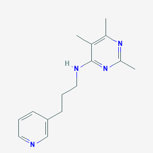 molecular formula C15H20N4 B5664891 2,5,6-trimethyl-N-(3-pyridin-3-ylpropyl)pyrimidin-4-amine 