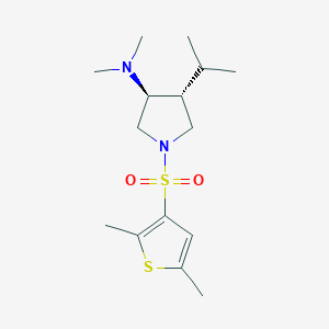 molecular formula C15H26N2O2S2 B5664894 (3S*,4R*)-1-[(2,5-dimethyl-3-thienyl)sulfonyl]-4-isopropyl-N,N-dimethyl-3-pyrrolidinamine 