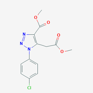 molecular formula C13H12ClN3O4 B056649 1-(4-氯苯基)-5-(2-甲氧基-2-氧代乙基)-1H-1,2,3-三唑-4-羧酸甲酯 CAS No. 114462-77-0