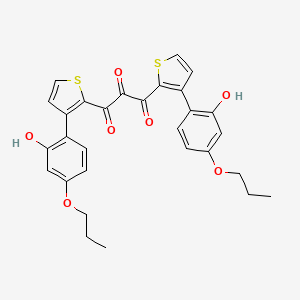 molecular formula C29H26O7S2 B566491 Bis[3-(2-hydroxy-4-propoxyphenyl)thiophen-2-yl]propane-1,2,3-trione CAS No. 19600-40-9