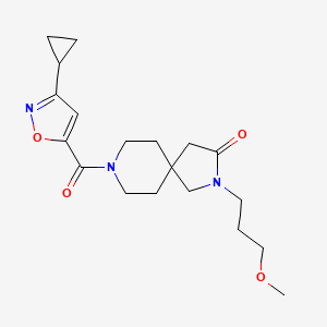 molecular formula C19H27N3O4 B5664918 8-[(3-cyclopropyl-5-isoxazolyl)carbonyl]-2-(3-methoxypropyl)-2,8-diazaspiro[4.5]decan-3-one 