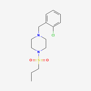 molecular formula C14H21ClN2O2S B5664930 1-(2-chlorobenzyl)-4-(propylsulfonyl)piperazine 