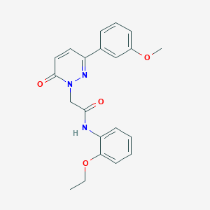 molecular formula C21H21N3O4 B5664947 N-(2-ethoxyphenyl)-2-[3-(3-methoxyphenyl)-6-oxo-1(6H)-pyridazinyl]acetamide 