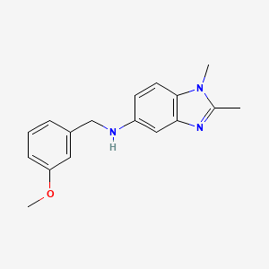 molecular formula C17H19N3O B5664955 N-(3-methoxybenzyl)-1,2-dimethyl-1H-benzimidazol-5-amine 