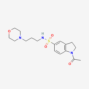 molecular formula C17H25N3O4S B5664970 1-acetyl-N-[3-(4-morpholinyl)propyl]-5-indolinesulfonamide 