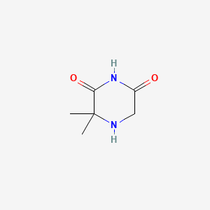 molecular formula C6H10N2O2 B566498 3,3-Dimethylpiperazine-2,6-dione CAS No. 101080-09-5