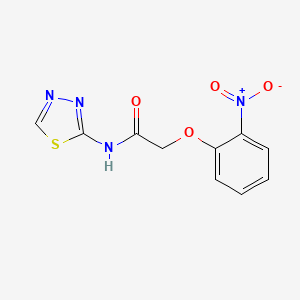 molecular formula C10H8N4O4S B5664989 2-(2-nitrophenoxy)-N-1,3,4-thiadiazol-2-ylacetamide 