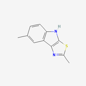 molecular formula C11H10N2S B5665010 2,7-dimethyl-4H-[1,3]thiazolo[5,4-b]indole 