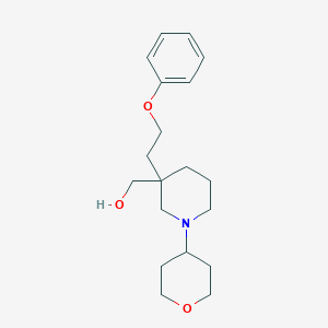 molecular formula C19H29NO3 B5665016 [3-(2-phenoxyethyl)-1-(tetrahydro-2H-pyran-4-yl)-3-piperidinyl]methanol 