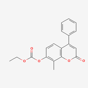 molecular formula C19H16O5 B5665059 ethyl 8-methyl-2-oxo-4-phenyl-2H-chromen-7-yl carbonate 