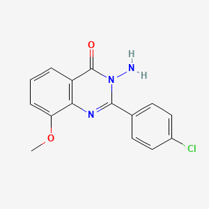 3-Amino-2-(4-chlorophenyl)-8-methoxyquinazolin-4-one