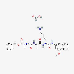 molecular formula C32H41N5O8 B566510 Z-Ala-Ala-Lys-4MbNA formiate CAS No. 100900-14-9