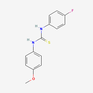 molecular formula C14H13FN2OS B5665177 N-(4-fluorophenyl)-N'-(4-methoxyphenyl)thiourea CAS No. 405-61-8