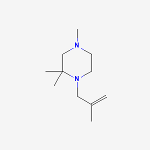 molecular formula C11H22N2 B566520 2,2,4-Trimethyl-1-(2-methylprop-2-EN-1-YL)piperazine CAS No. 103640-14-8