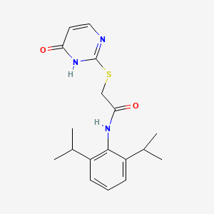 molecular formula C18H23N3O2S B5665214 N-(2,6-diisopropylphenyl)-2-[(6-oxo-1,6-dihydro-2-pyrimidinyl)thio]acetamide 