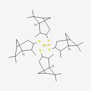 molecular formula C40H68PtS4 B566524 Platinum(4+) 2,6,6-trimethylbicyclo(3.1.1)heptane-3-thiolate CAS No. 100432-45-9