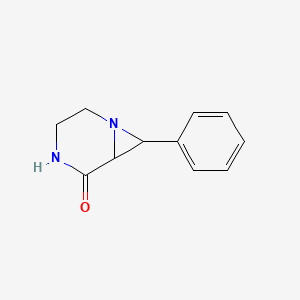 molecular formula C11H12N2O B566528 7-Phenyl-1,4-diazabicyclo[4.1.0]heptan-5-one CAS No. 100059-96-9