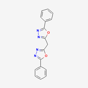 molecular formula C17H12N4O2 B5665294 2,2'-methylenebis(5-phenyl-1,3,4-oxadiazole) 
