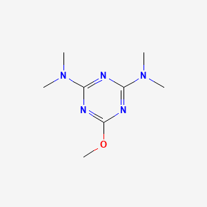 molecular formula C8H15N5O B5665304 6-methoxy-N,N,N',N'-tetramethyl-1,3,5-triazine-2,4-diamine 