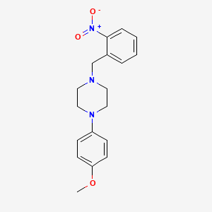molecular formula C18H21N3O3 B5665305 1-(4-methoxyphenyl)-4-(2-nitrobenzyl)piperazine 