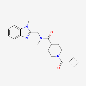 molecular formula C21H28N4O2 B5665309 1-(cyclobutylcarbonyl)-N-methyl-N-[(1-methyl-1H-benzimidazol-2-yl)methyl]-4-piperidinecarboxamide 