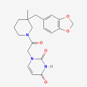 1-{2-[3-(1,3-benzodioxol-5-ylmethyl)-3-methylpiperidin-1-yl]-2-oxoethyl}pyrimidine-2,4(1H,3H)-dione