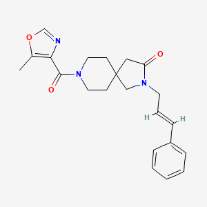 molecular formula C22H25N3O3 B5665369 8-[(5-methyl-1,3-oxazol-4-yl)carbonyl]-2-[(2E)-3-phenyl-2-propen-1-yl]-2,8-diazaspiro[4.5]decan-3-one 