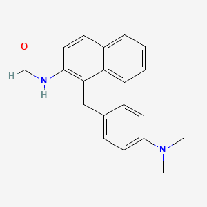 molecular formula C20H20N2O B5665380 {1-[4-(dimethylamino)benzyl]-2-naphthyl}formamide 