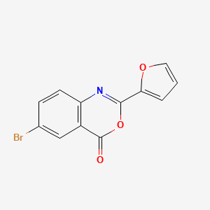 molecular formula C12H6BrNO3 B5665423 6-bromo-2-(2-furyl)-4H-3,1-benzoxazin-4-one 