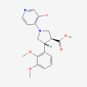 molecular formula C18H19FN2O4 B5665424 (3S*,4R*)-4-(2,3-dimethoxyphenyl)-1-(3-fluoropyridin-4-yl)pyrrolidine-3-carboxylic acid 