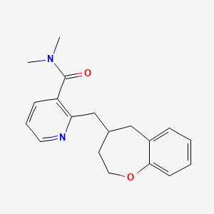molecular formula C19H22N2O2 B5665447 N,N-dimethyl-2-(2,3,4,5-tetrahydro-1-benzoxepin-4-ylmethyl)nicotinamide 