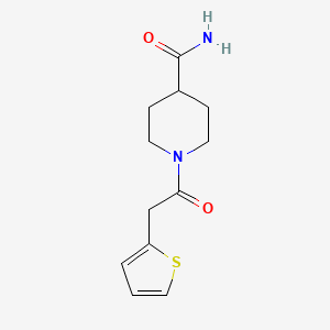 molecular formula C12H16N2O2S B5665449 1-(2-thienylacetyl)-4-piperidinecarboxamide 
